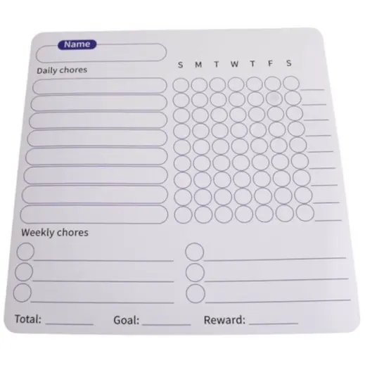 Fridge Magnet Chore Tracker & Reward Set Purple